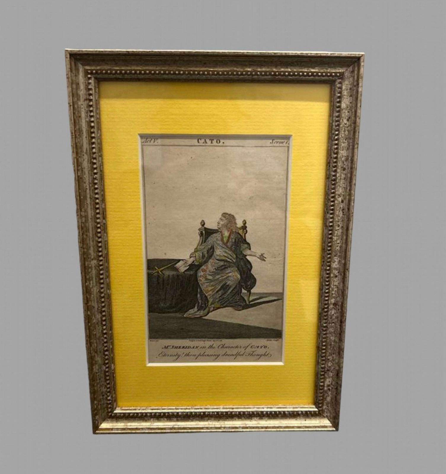 A Set Of Four Framed Theatrical Prints Hand Coloured photo for sale