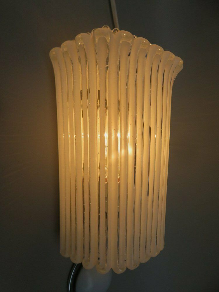 Lighting Wall Lights In Glass, Porcelain & Chrome Plate From Limburg, Keuco, 1970s, Set Of 2 photo