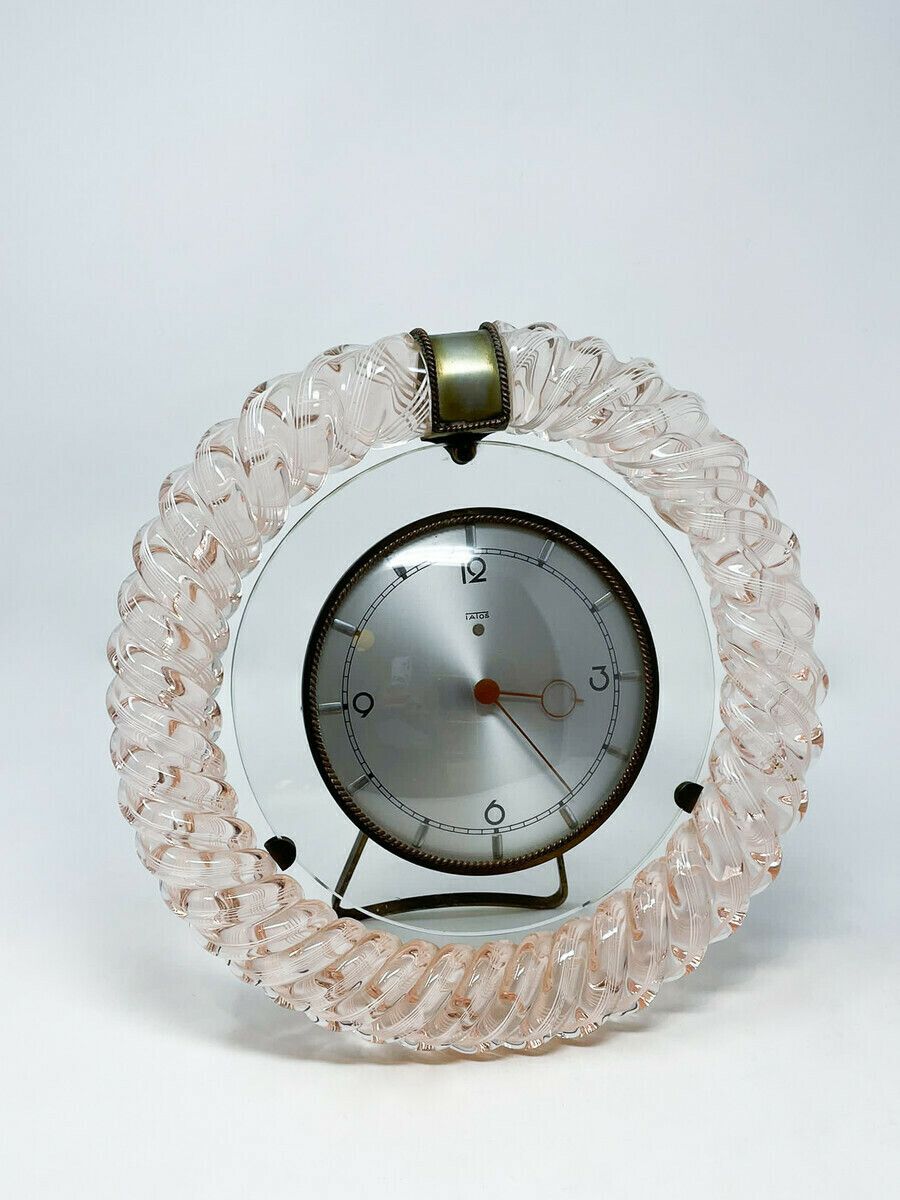 Art Deco Style Murano Glass Desk Clock
