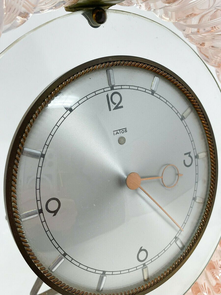 Art Deco Style Murano Glass Desk Clock photo Home Decor
