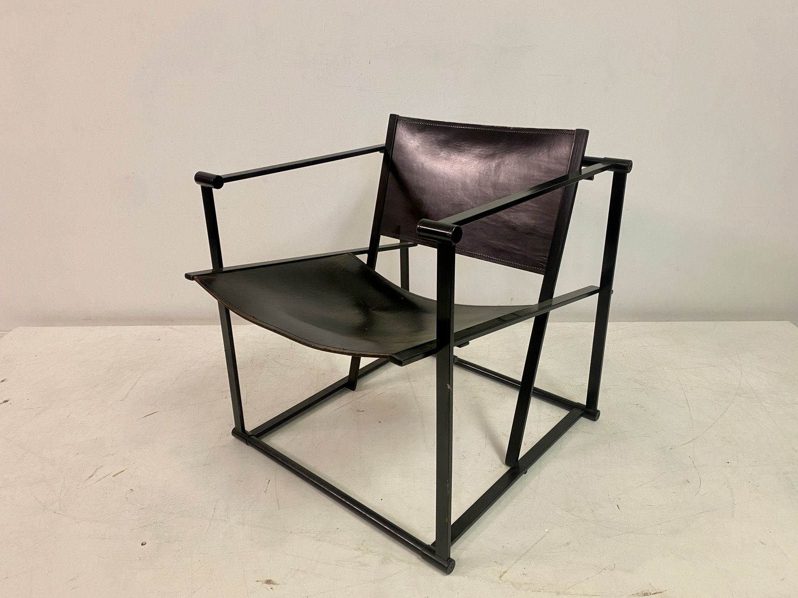Black Leather Fm62 Chair And Cube For Pastoe By Radboud Van Beekum photo Furniture