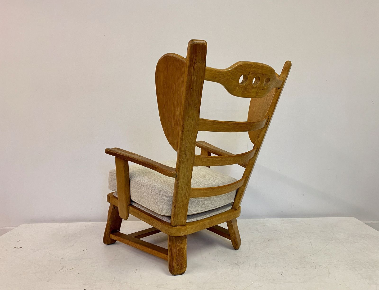 1960s Dutch Oak Brutalist Armchair photo vinterior