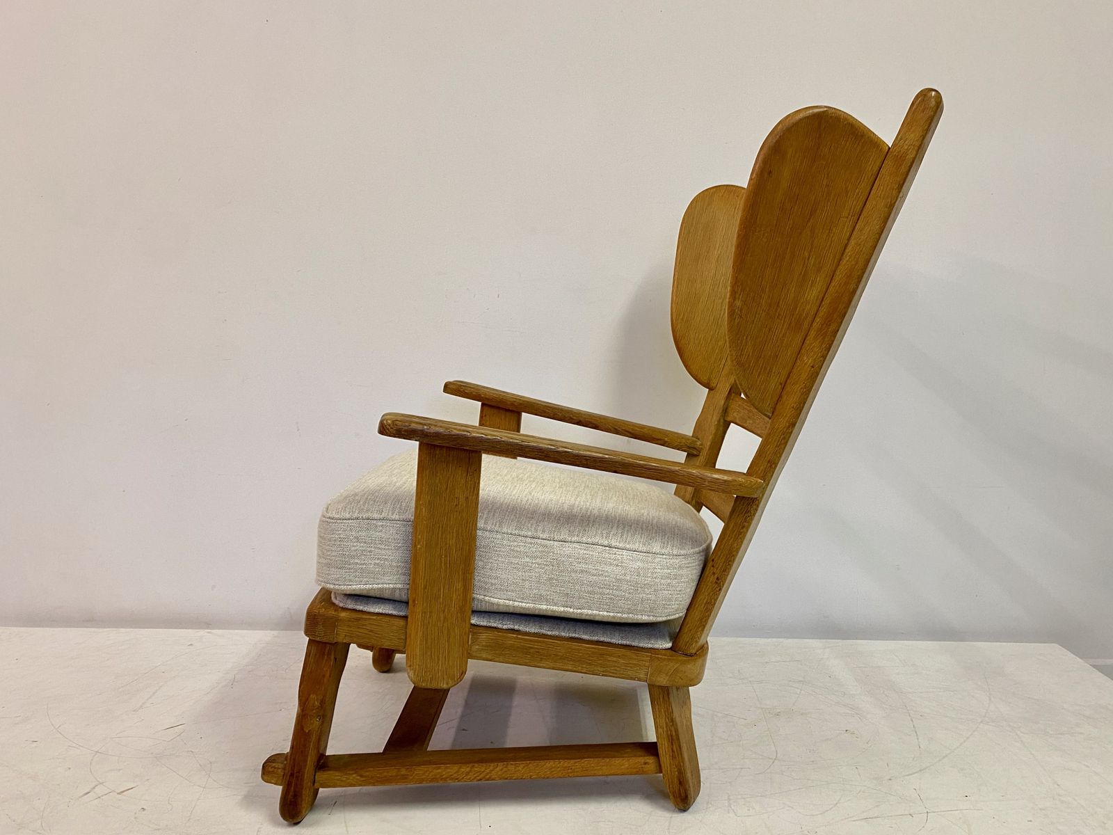 1960s Dutch Oak Brutalist Armchair photo vintage