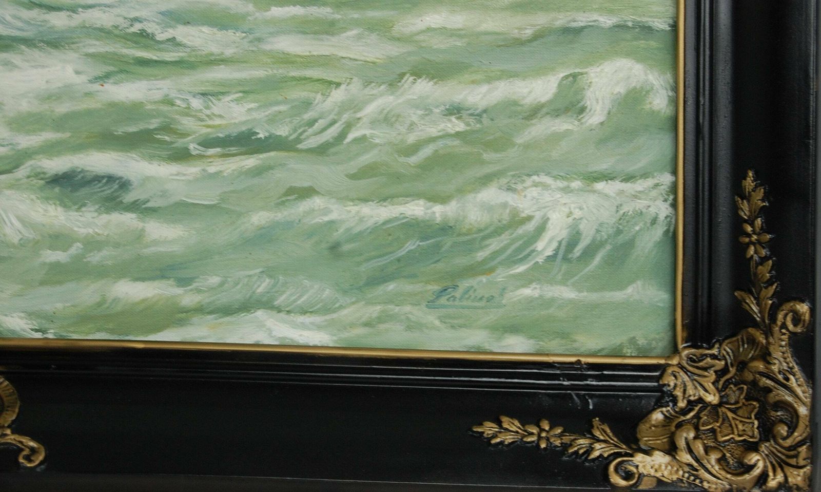 Vintage Oil Painting "Seascape With Lighthouse" Signed And Framed Oil Painting photo Art