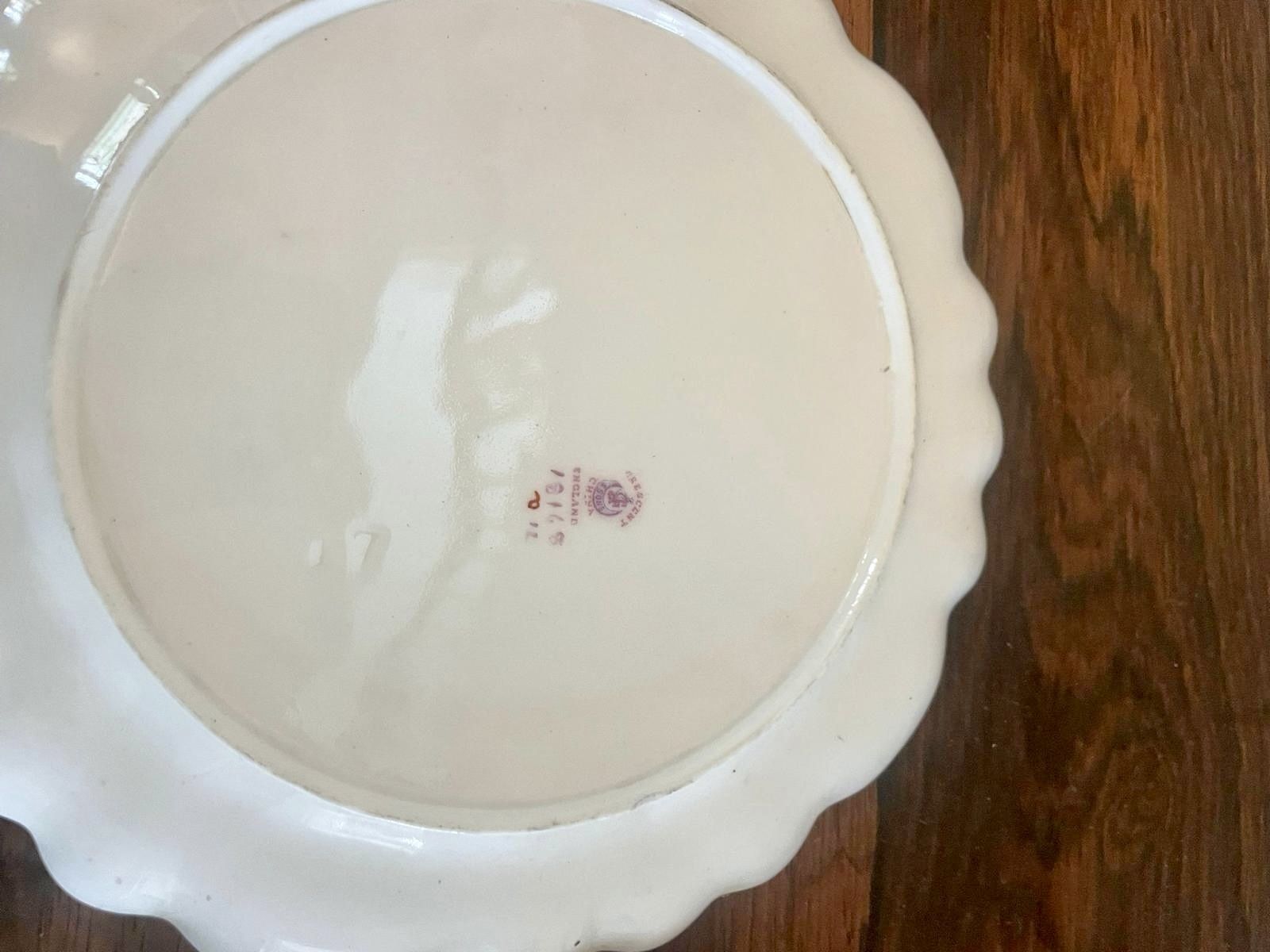 Quality Pair Of Antique Hand Painted Crescent China Plates photo furniture
