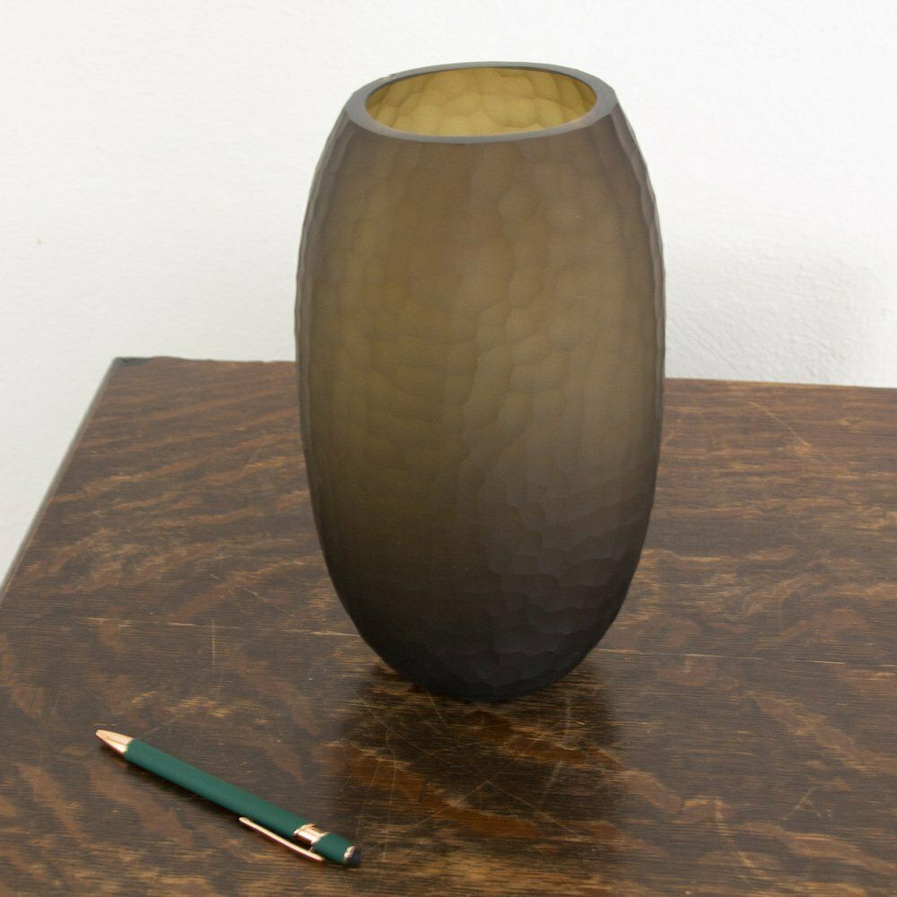 Italian Murano Glass Vase In Moka Color photo furniture