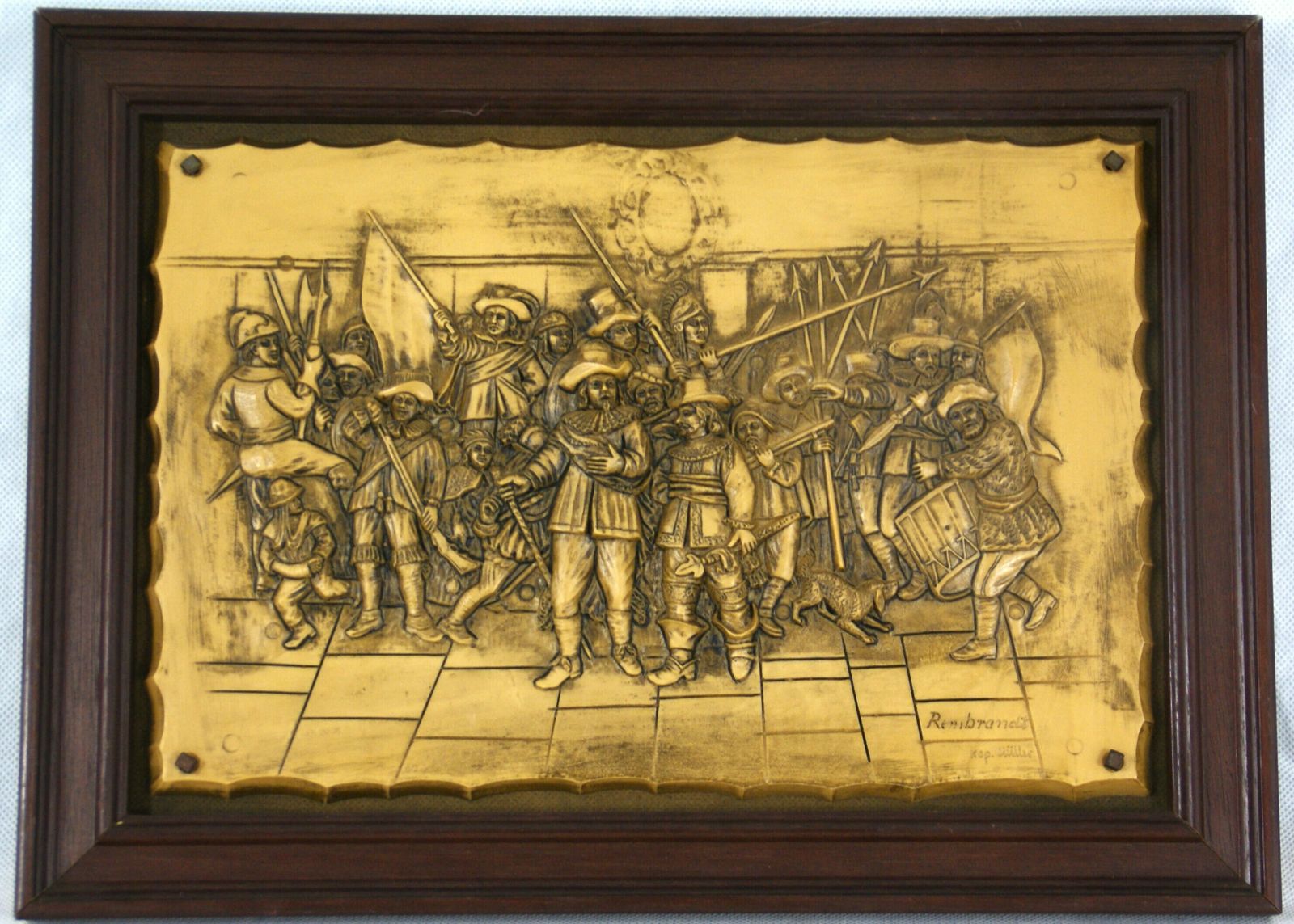 Mural Night Watch By Rembrandt Kop. Müller photo for sale