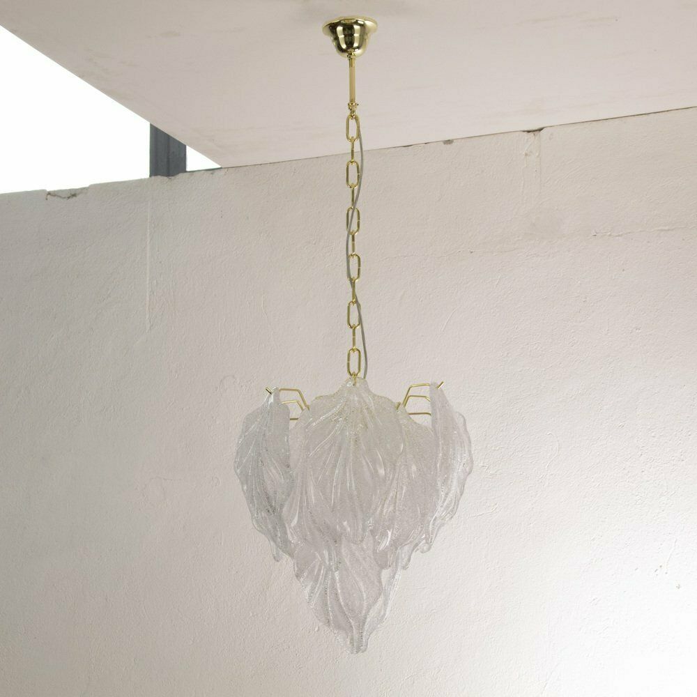 Suspension With Leaves In Murano Glass, Italy, 90s photo for sale