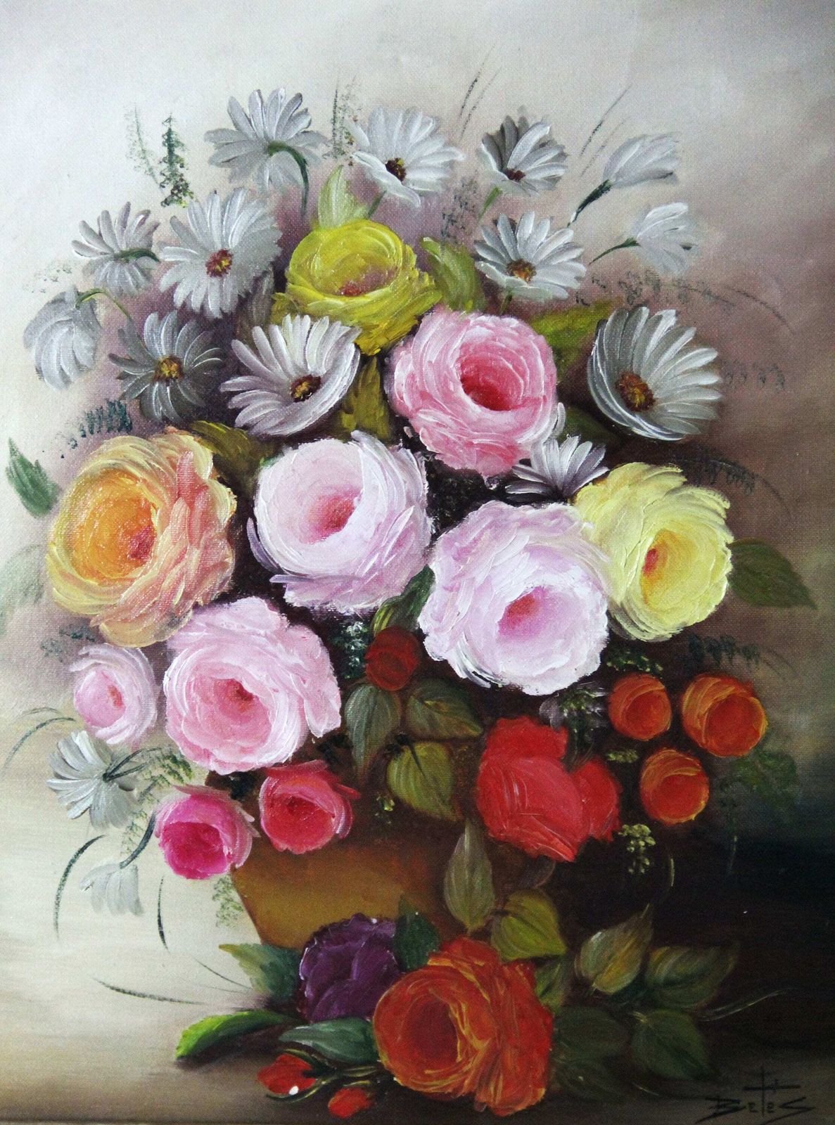 Autumn Flowers By Jarrón De Betés photo vintage