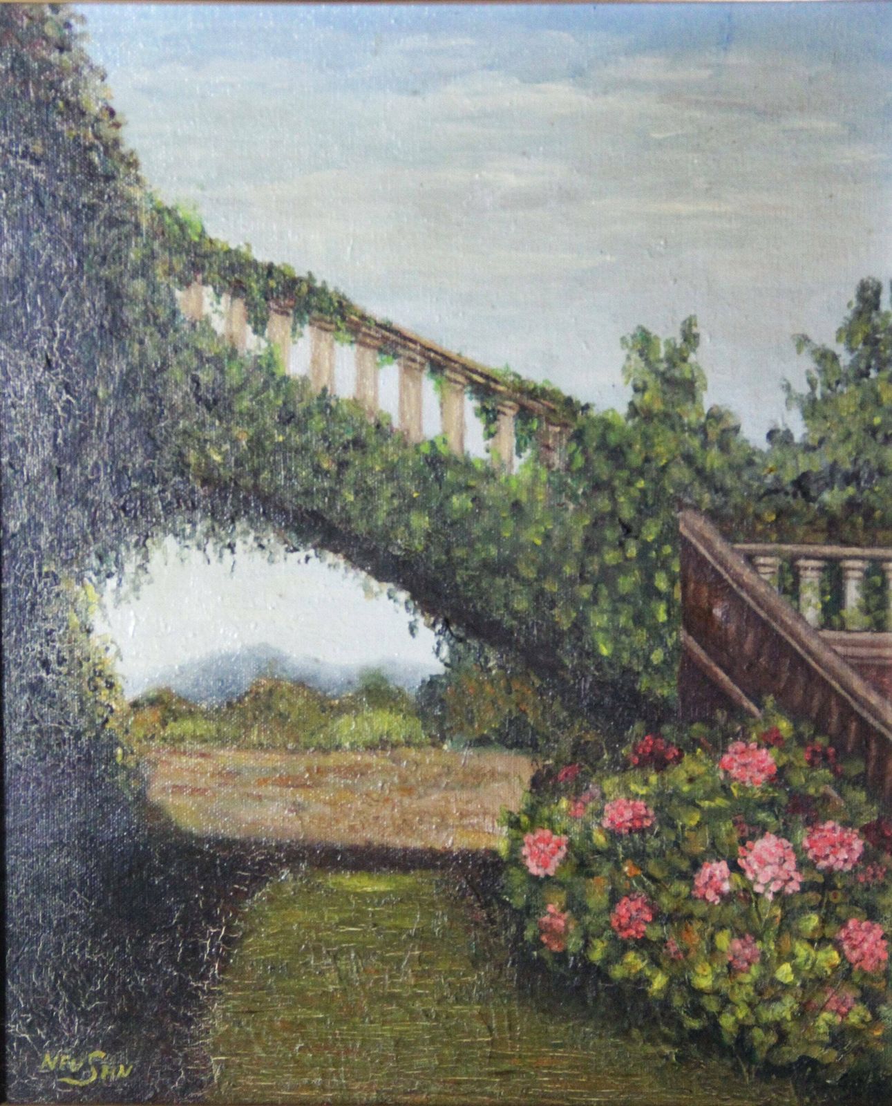 The Flowered Bridge In The Garden By Neu San photo 215.0