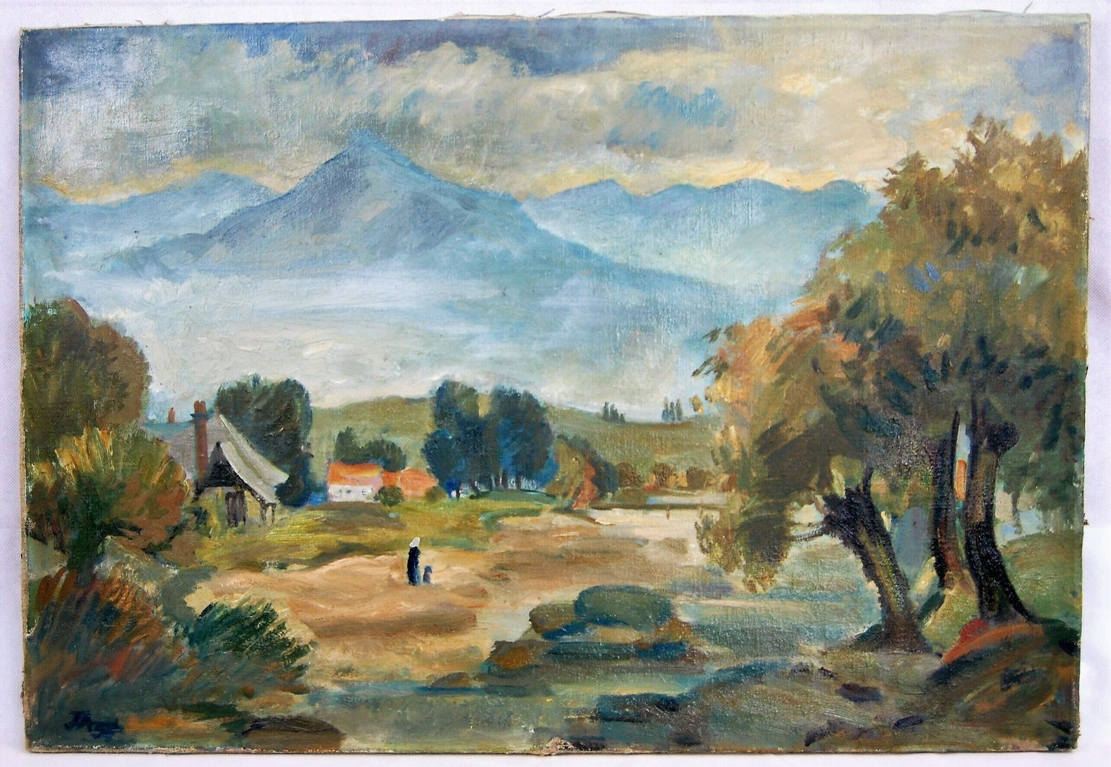 Mountain Landscape, Oil Painting By Přemysl Janíček photo for sale