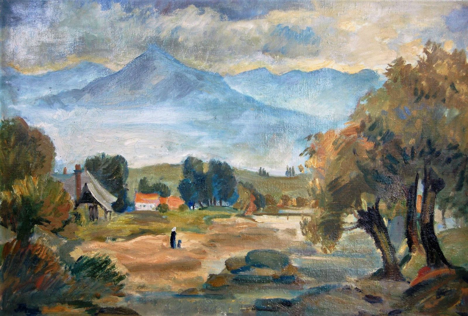 Mountain Landscape, Oil Painting By Přemysl Janíček photo 698.0