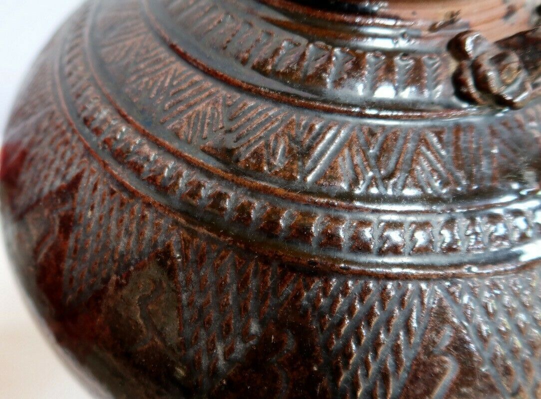 photo for sale Important Bellied Vase In Glazed Terracotta – 1900