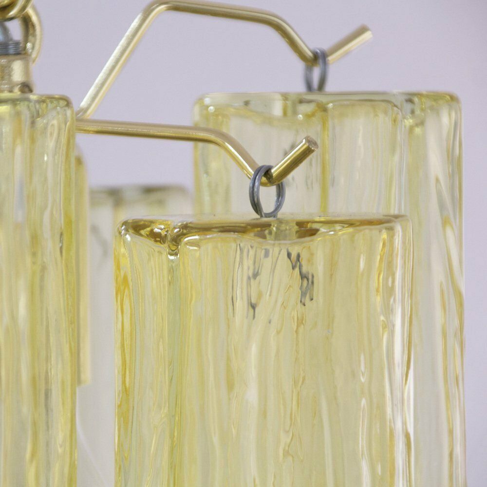 529.0 Tronchi Chandelier In Chamomile Yellow Glass, Italy, 1990s photo