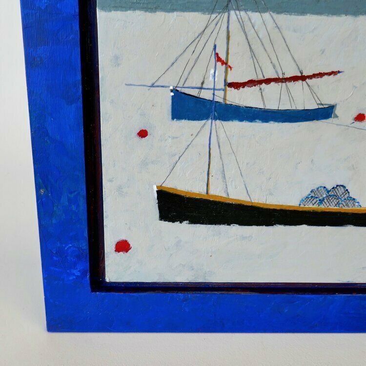 St Mawes Fishing Boats St Ives Naive photo furniture
