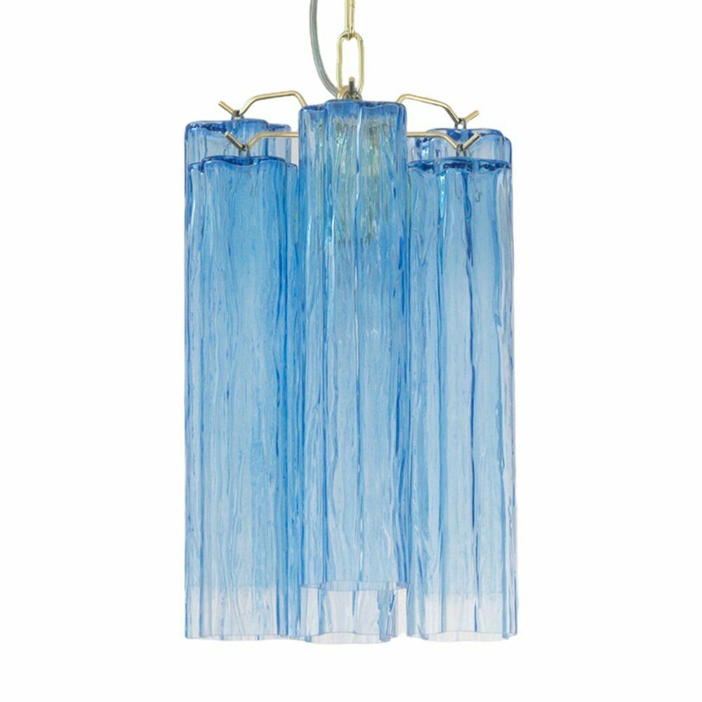 Tronchi Blue Glass Chandelier, Italy, 1990s photo furniture