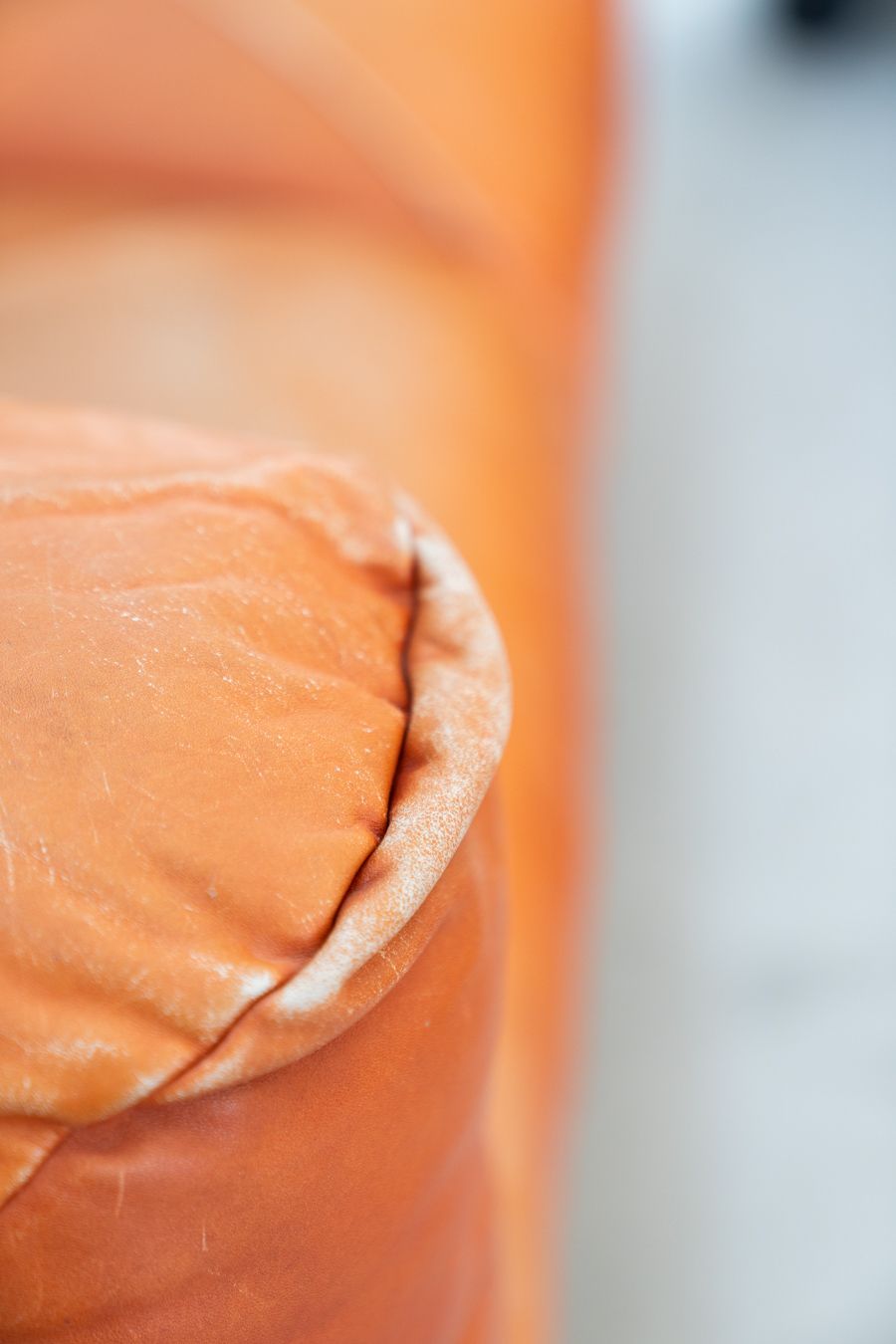 Marius&Marius Orange Leather Sofas And Poufs By Mario Marenco For Arflex – Techniform 70s Collection photo vinterior