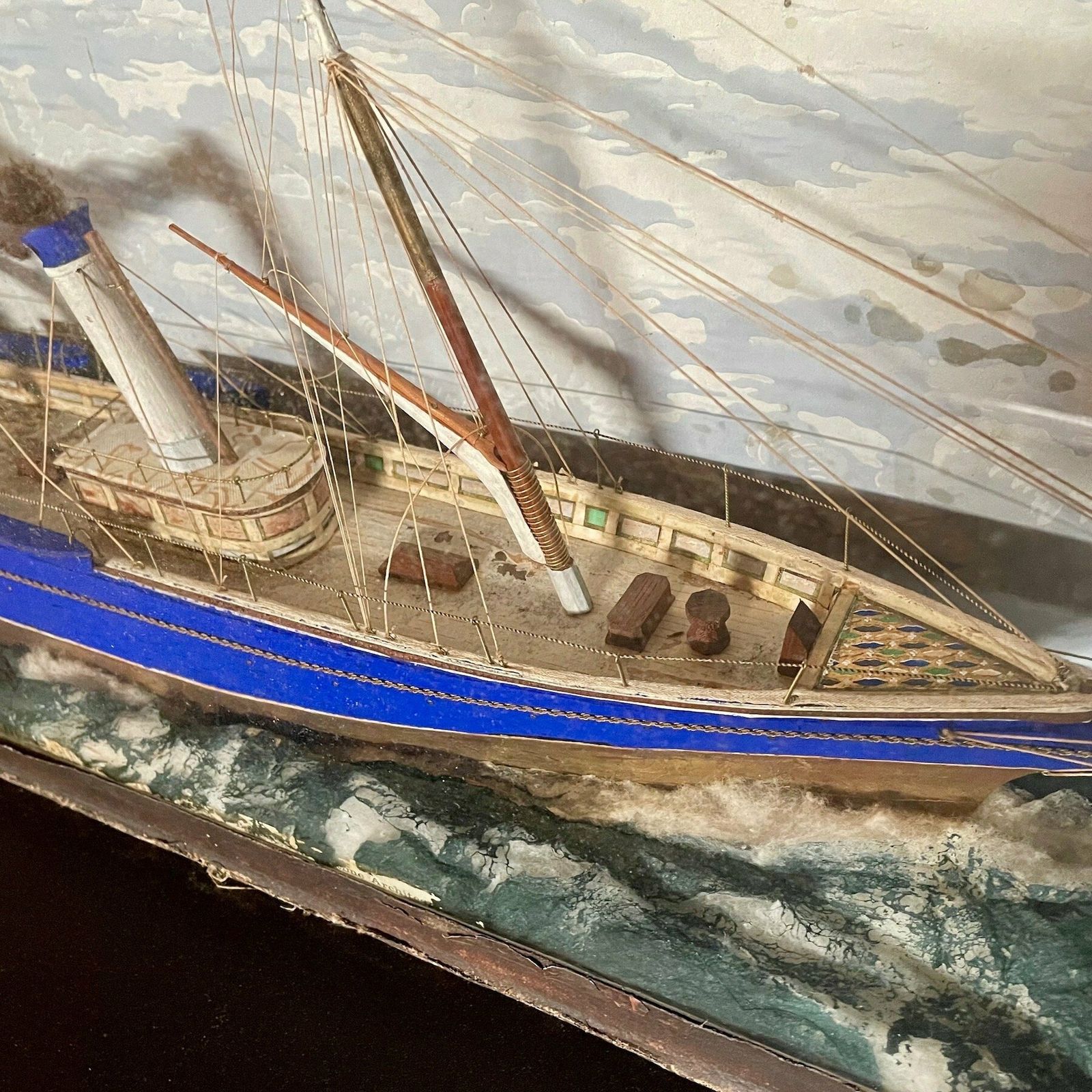 A Diorama Model Of An Imperial Yacht photo Home Decor