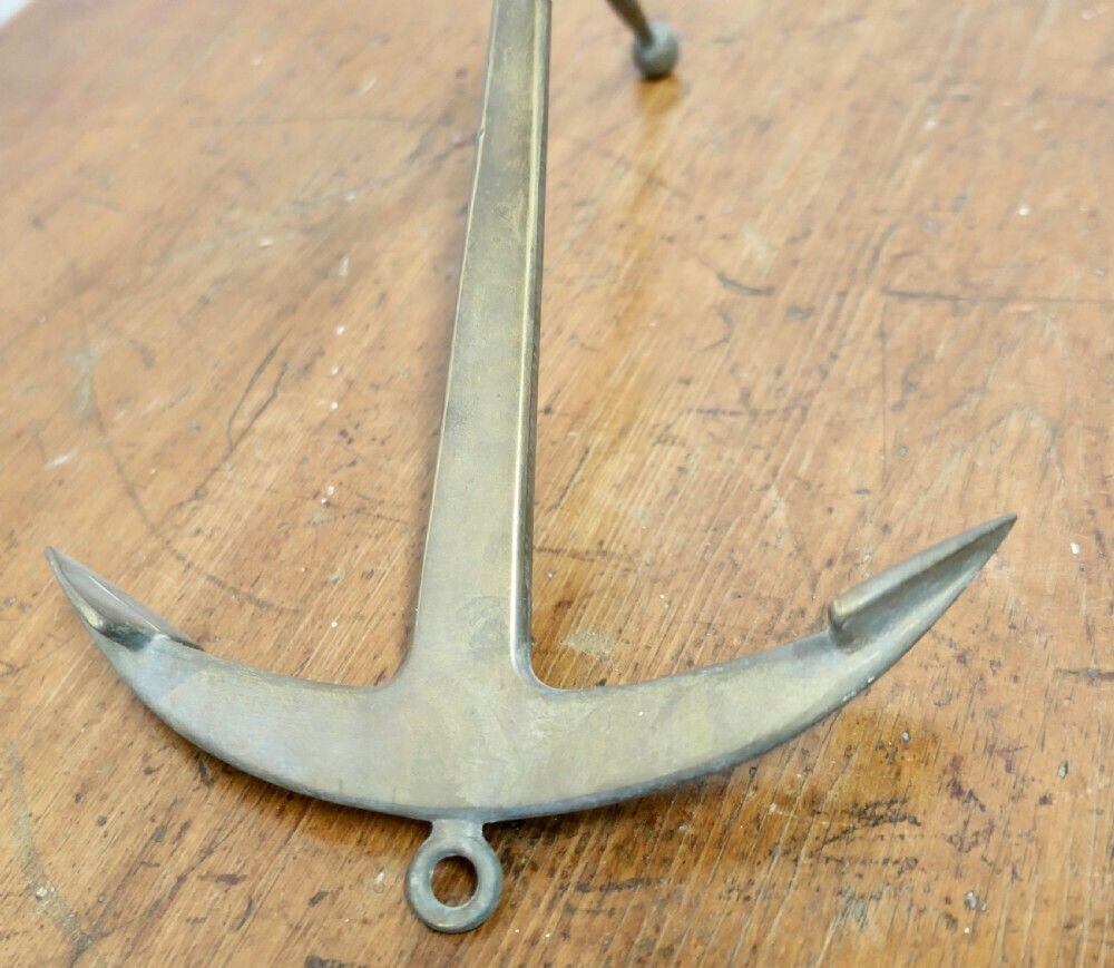 Bronze Yacht Anchor, Desk Ornament photo furniture