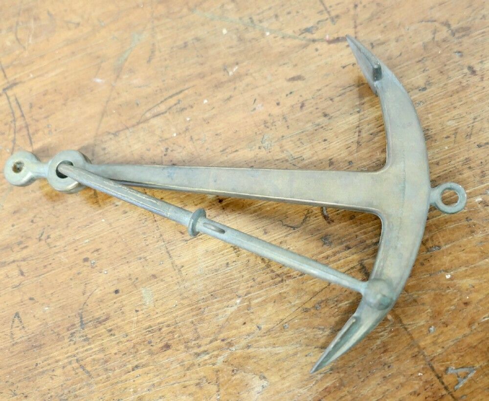 Bronze Yacht Anchor, Desk Ornament photo buy