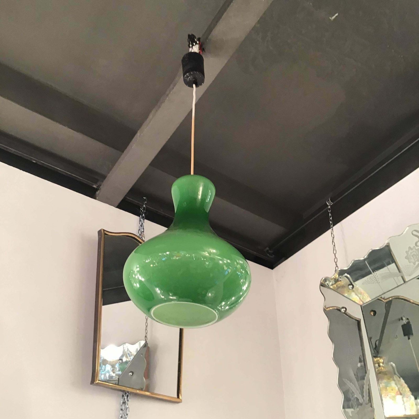 photo furniture Stilnovo Chandelier Murano Glass Metal, 1950, Italy