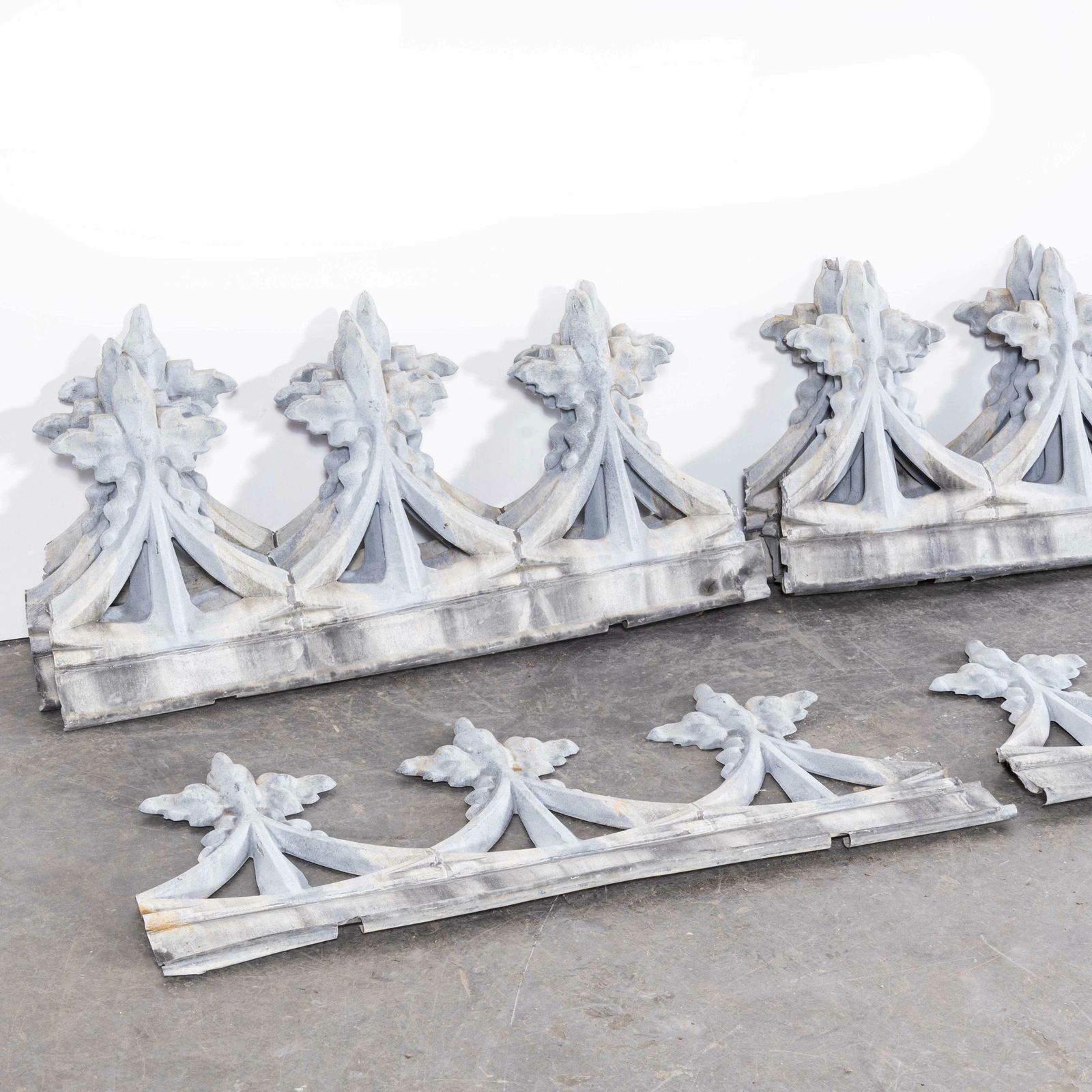 1920’s French Decorative Zinc Roof Edging Panels – Single Pieces photo vintage