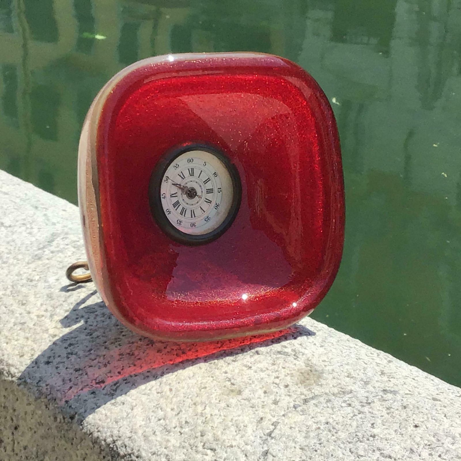 photo buy Venini Table Clock /Scrivania Brass Murano Glass 1950 Italy