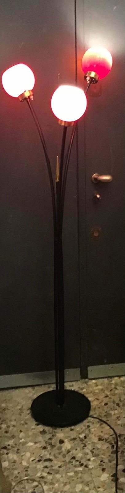 photo furniture Stilnovo Floor Lamp Brass Glass Iron, 1950, Italy
