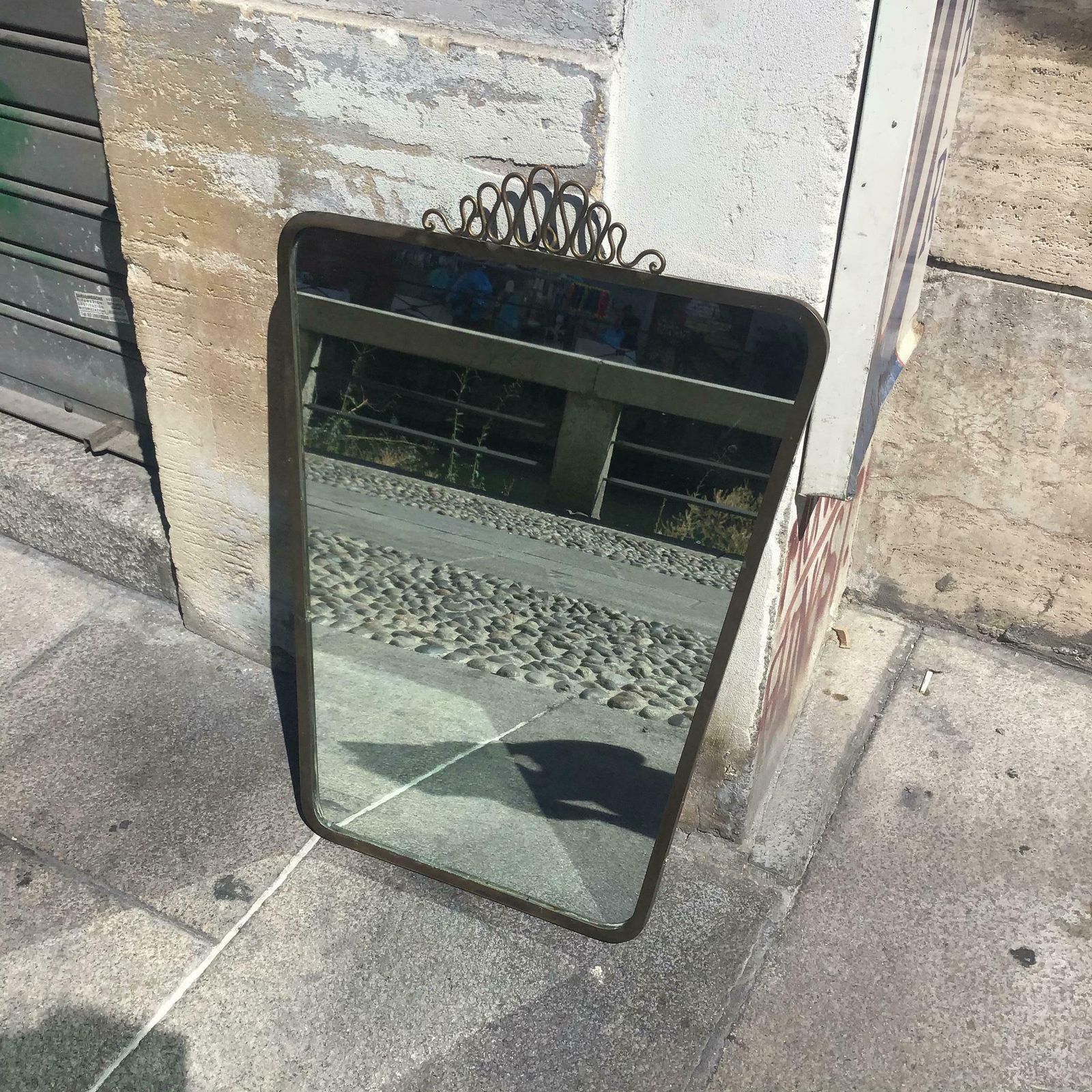 Gio Ponti Mirror Brass Glass Wood 1950 Italy photo 5236.0