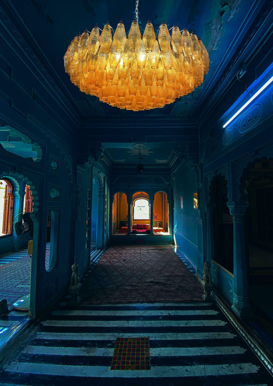 Majestic Murano Glass Chandeliers  185 Amber Poliedri photo vinterior