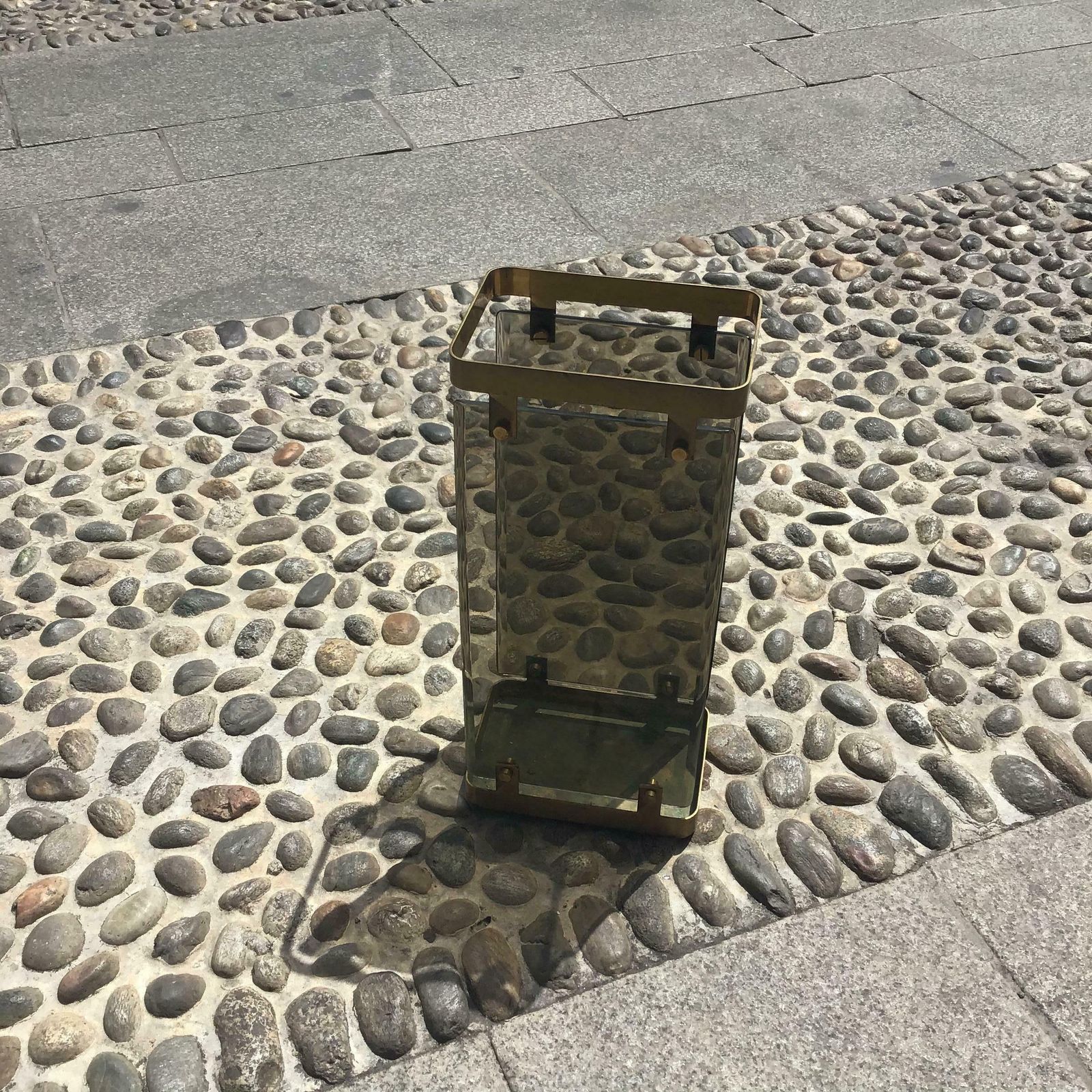 Fontana Arte Umbrella Stand Brass Glass 1955 Italy photo 2792.0