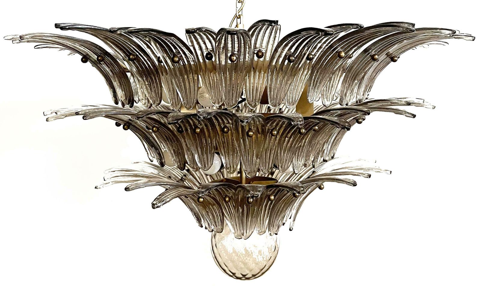 Beautiful Italian Leaves Chandeliers Murano photo for sale