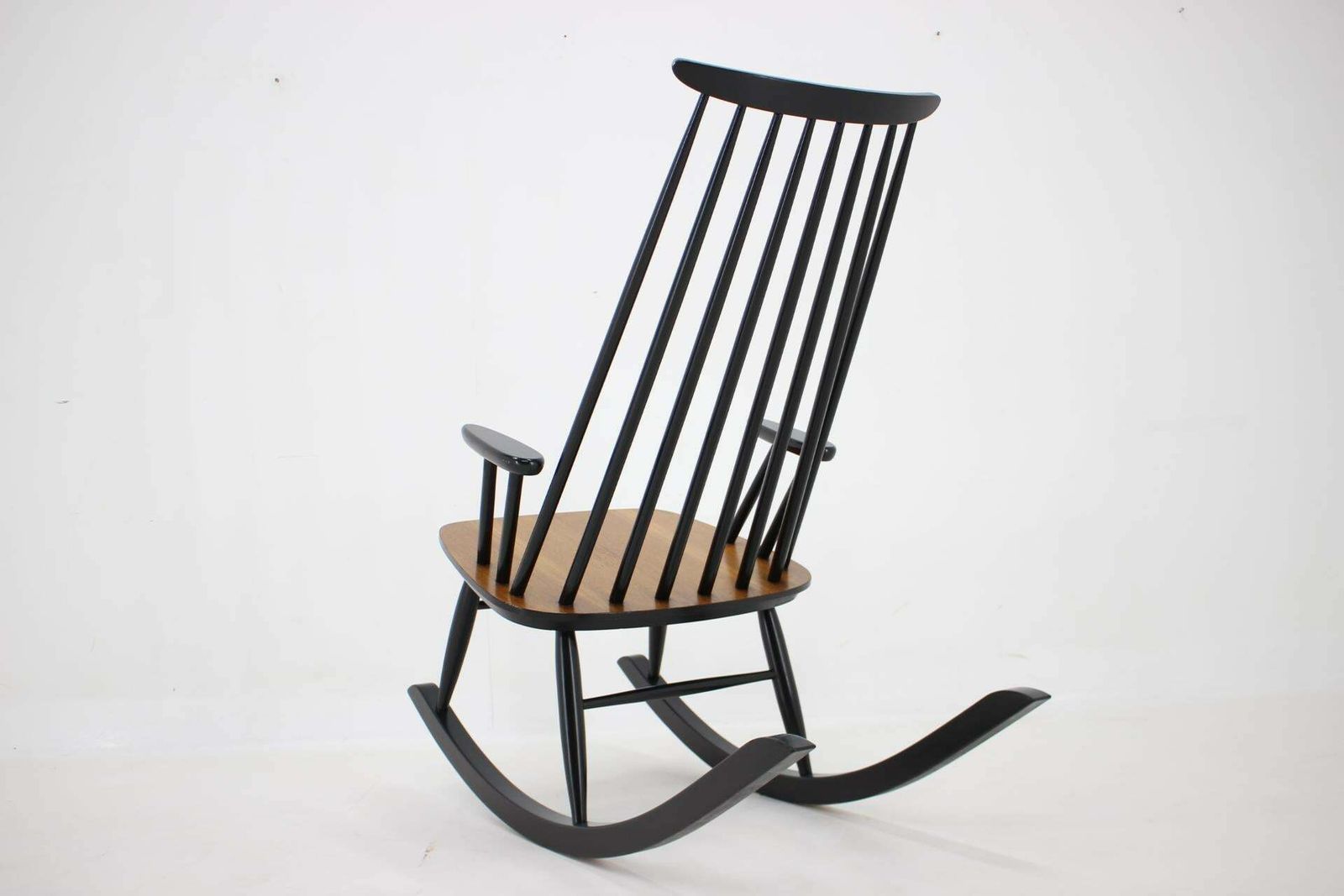 1960s Varjosen Puunjalostus Beech Rocking Chair, Finland photo buy
