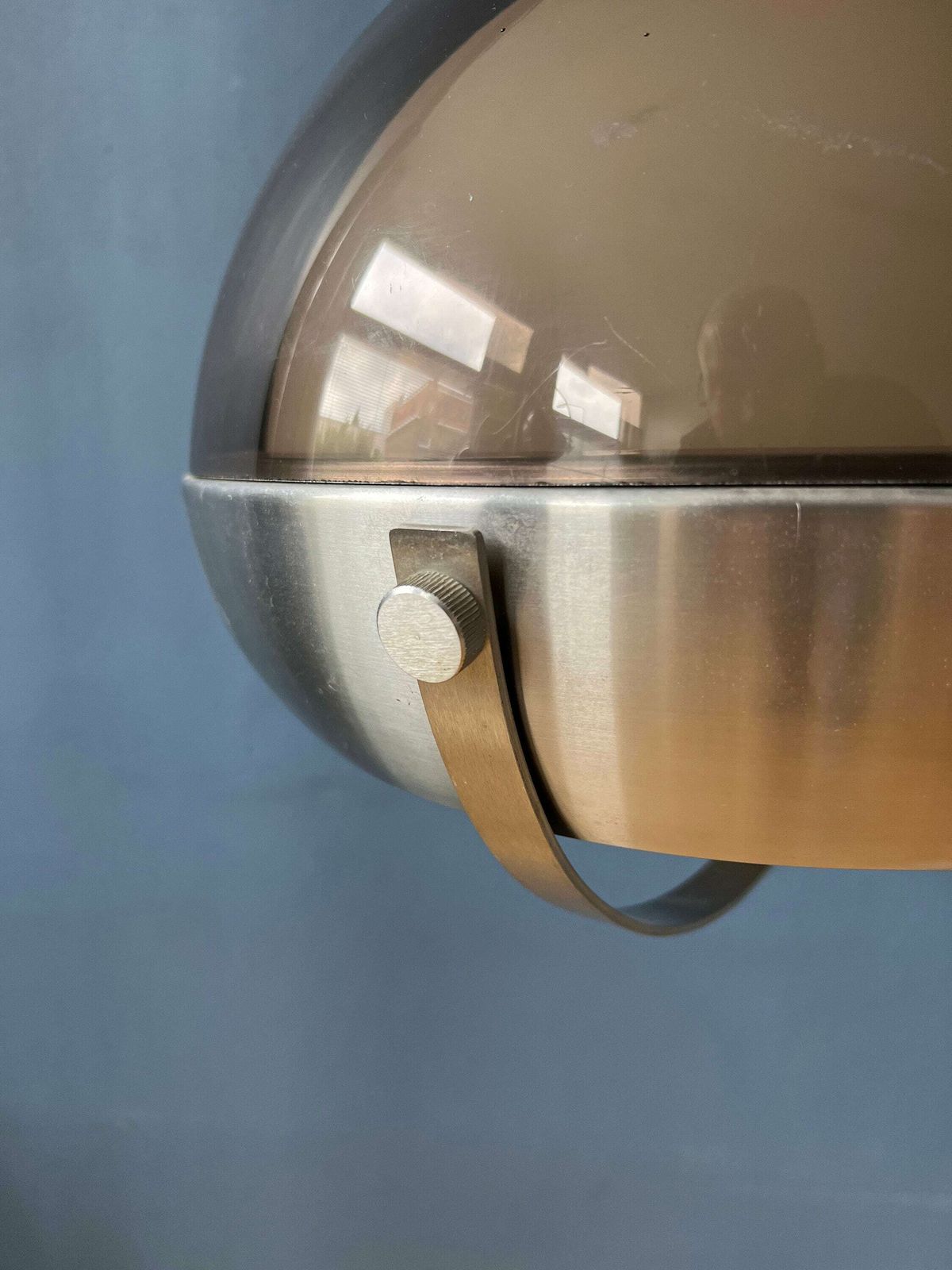 Mid Century Space Age Hanglamp | Lakro Hanglamp | Jaren 70 Op En Neerlamp photo vintage
