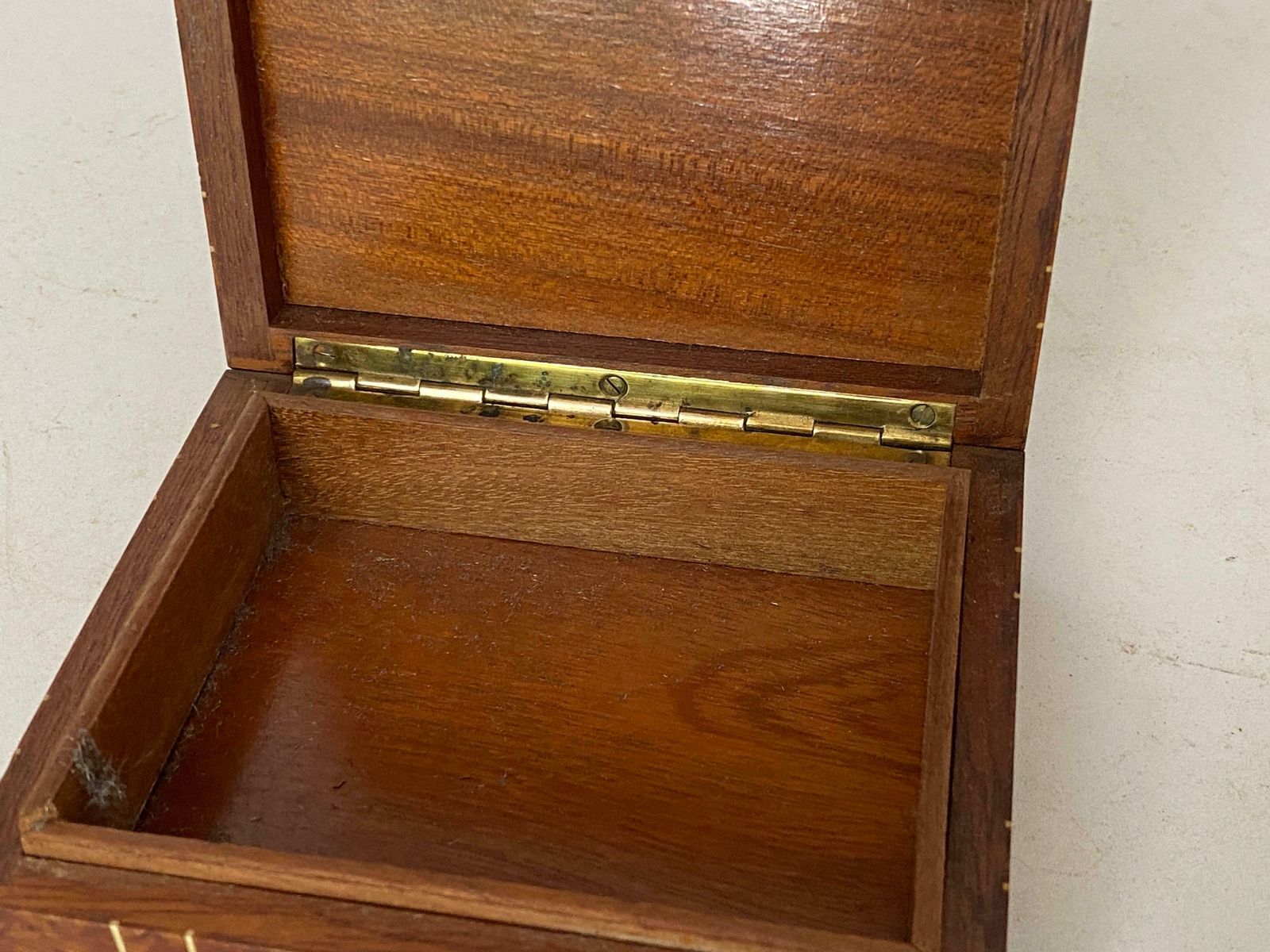 Box In Burled Wood And Brass Brown Colour France 19th Century photo Home Decor