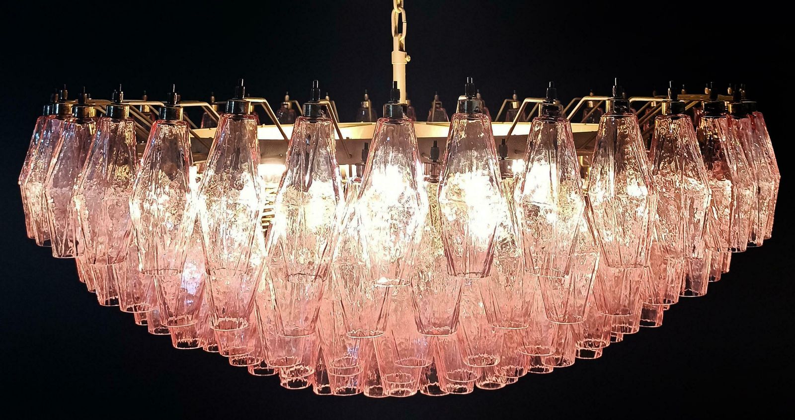 Charming Amazing Murano Glass Chandeliers   185 Pink Poliedri photo Lighting