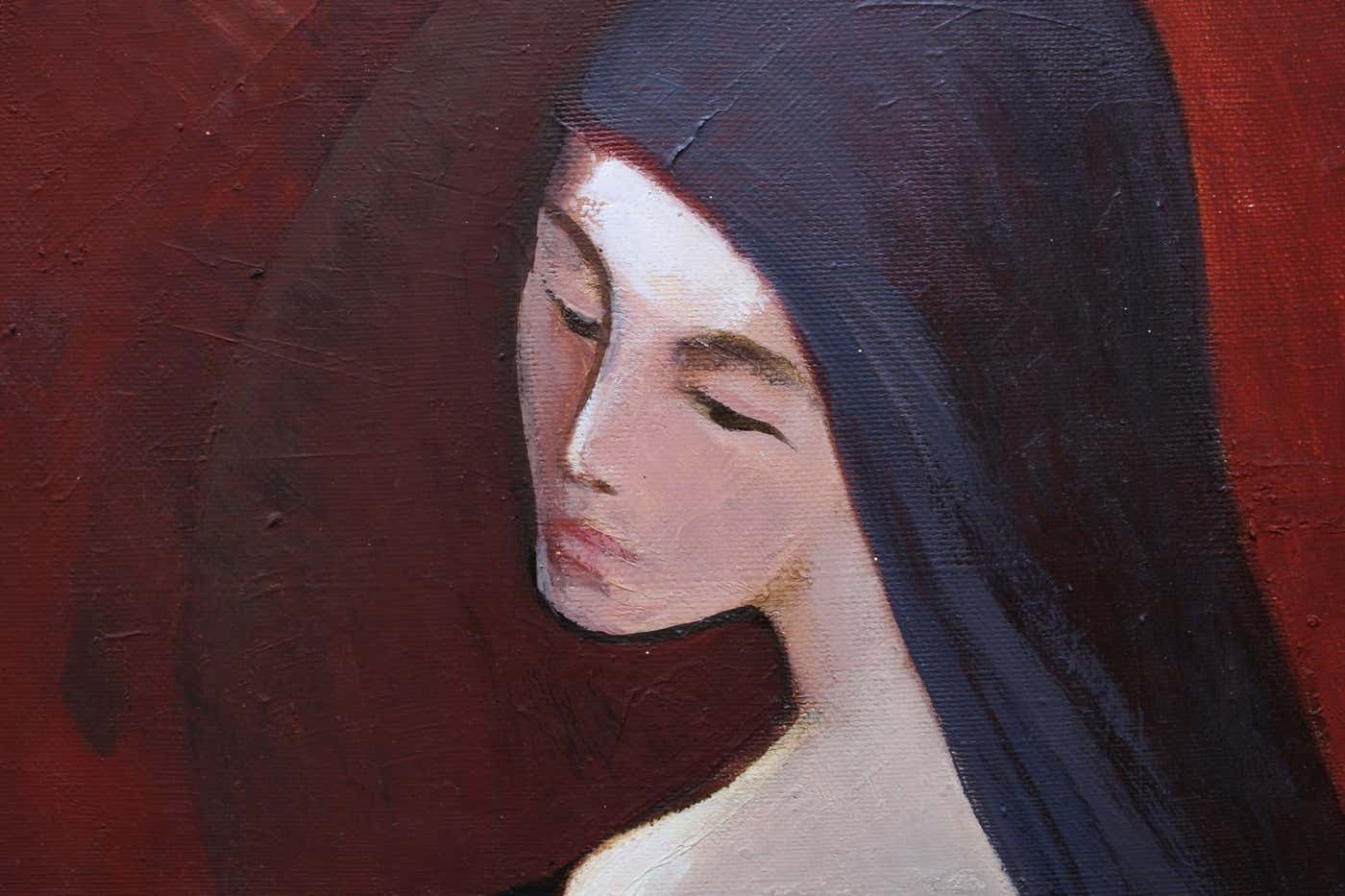 Laimdots Murnieks Seated 1974. Oil On Canvas photo furniture