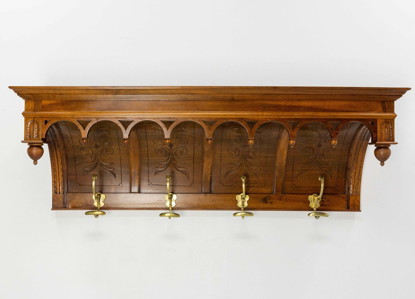 French Walnut And Bronze Coat & Hat Rack Louis XIII Style, French, Circa 1900 photo furniture