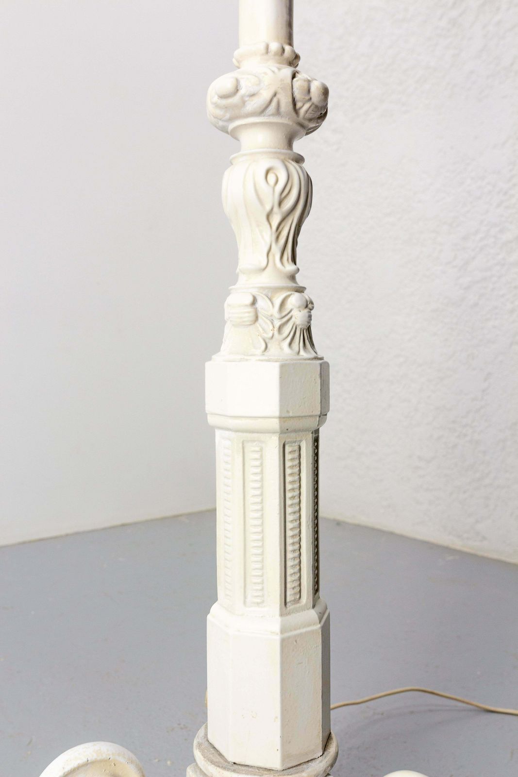 Aluminum Fusion Floor Lamp Street Style Lantern Three Lights, French, Circa 1970 photo vintage