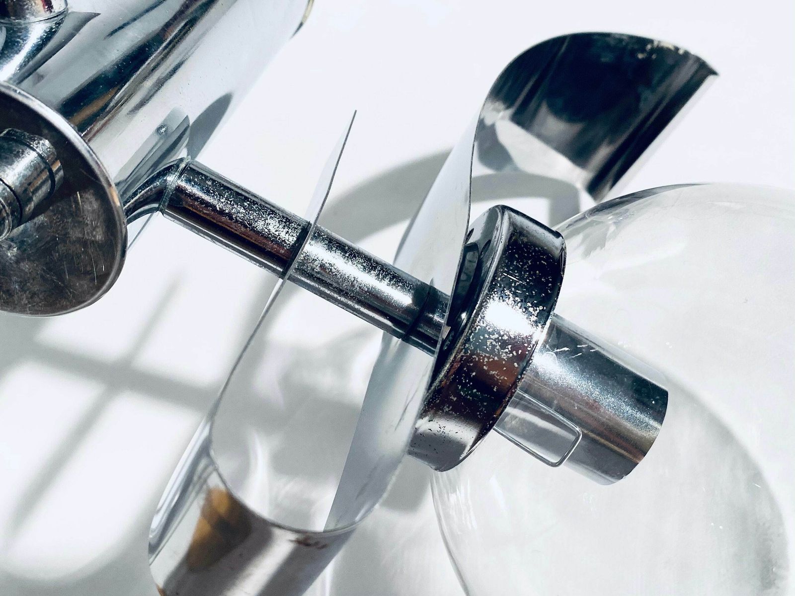 photo furniture Chrome Bulb Lamp Chandelier / Mid Century Vintage Decor 60s 70s