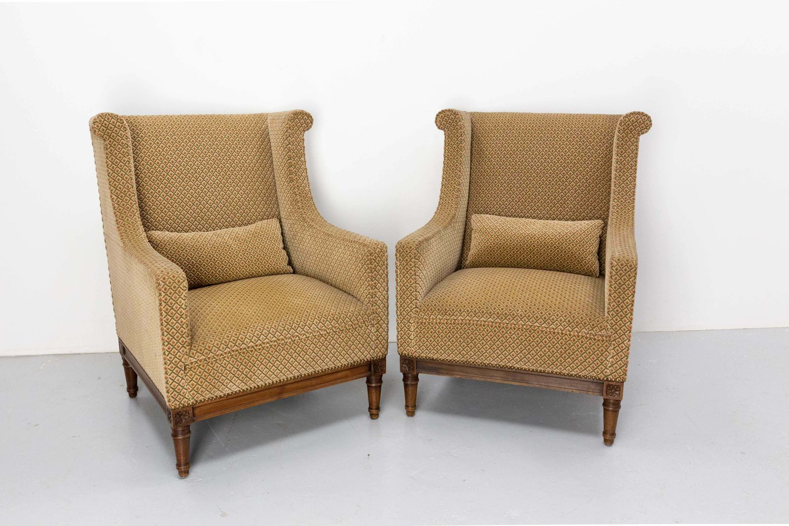 Antique Armchair Fauteuil Napoleon III Upholstery And Beech French 19th Century photo vinterior
