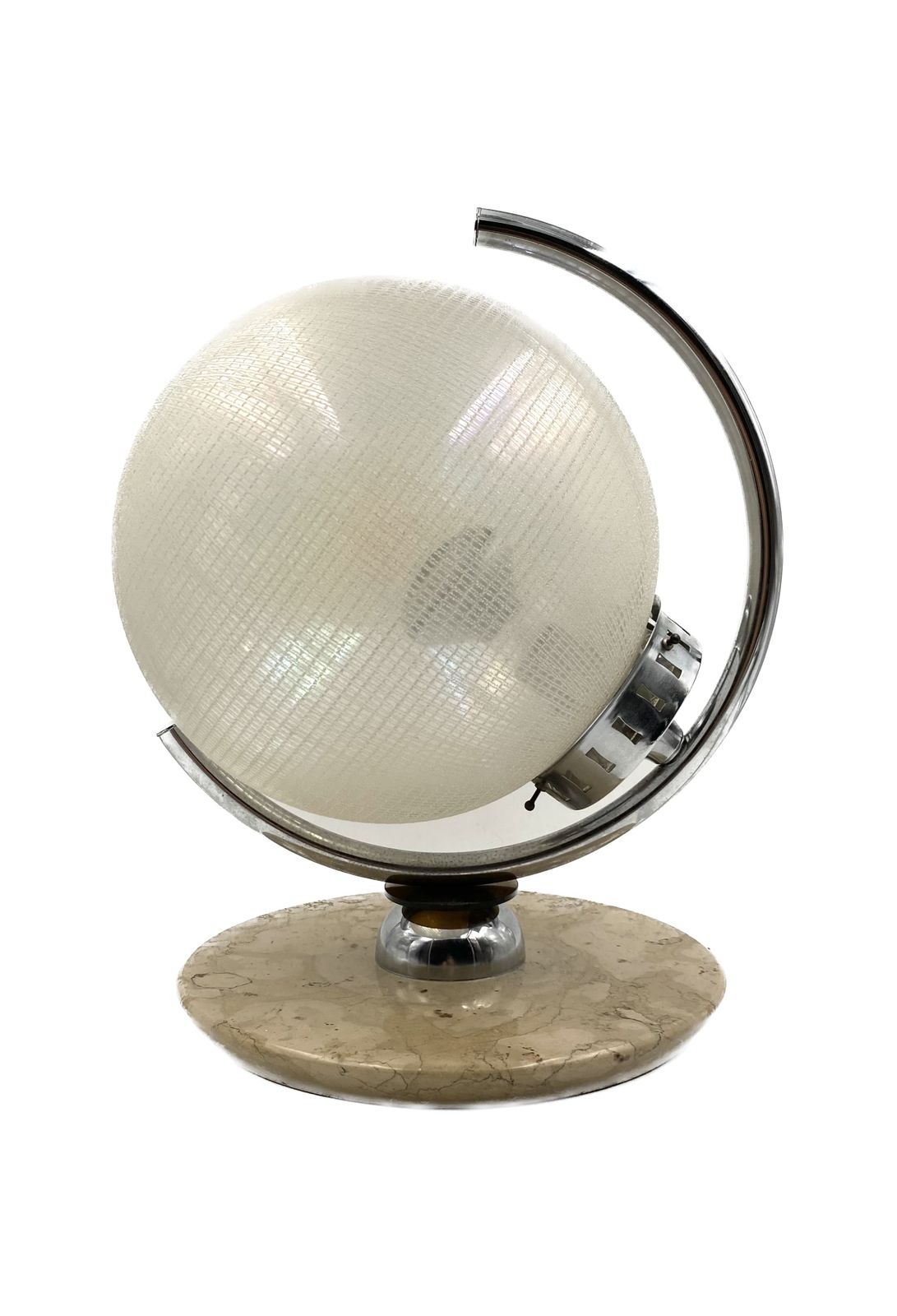 Murano Glass Spherical Table Lamp, Mazzega Italy 1970s photo for sale