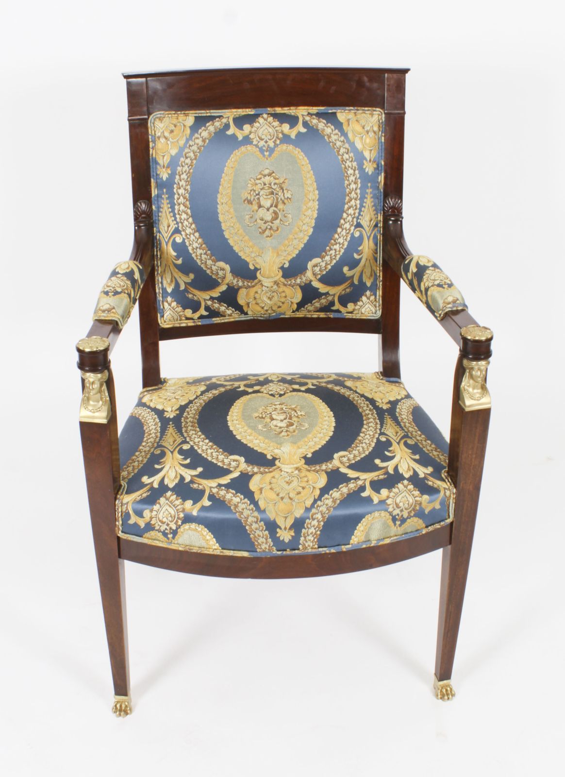 Pair French Empire Revival Ormolu Mounted Armchairs C1870 19th C photo furniture