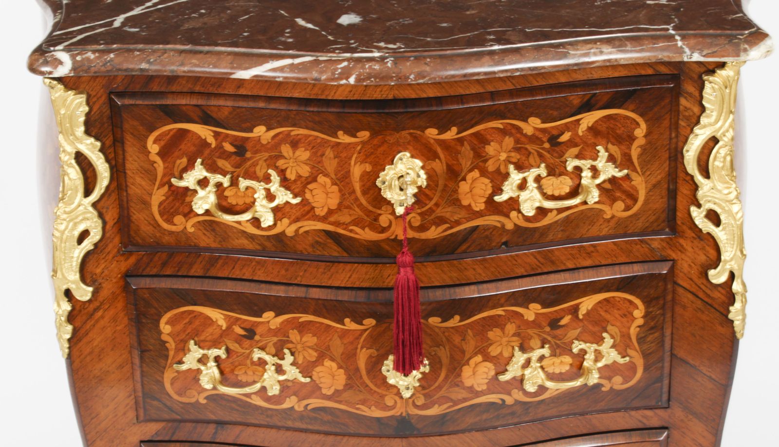 French Louis Revival Gonçalo Alvest Marquetry Commode 19th Century photo vinterior