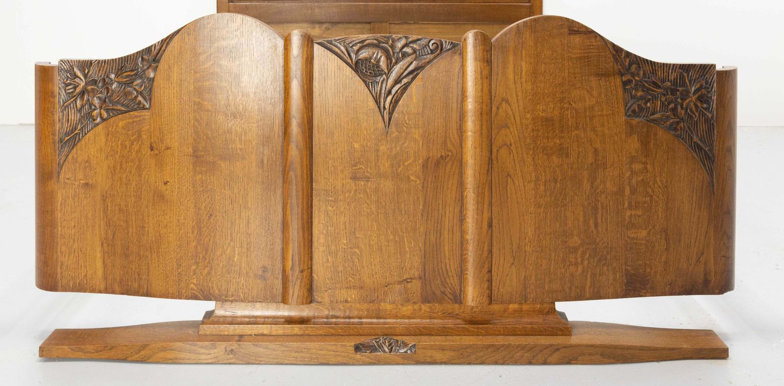 1563.0 French Oak Bed Typical Of The 20th Mid Century Period, Circa 1960 photo
