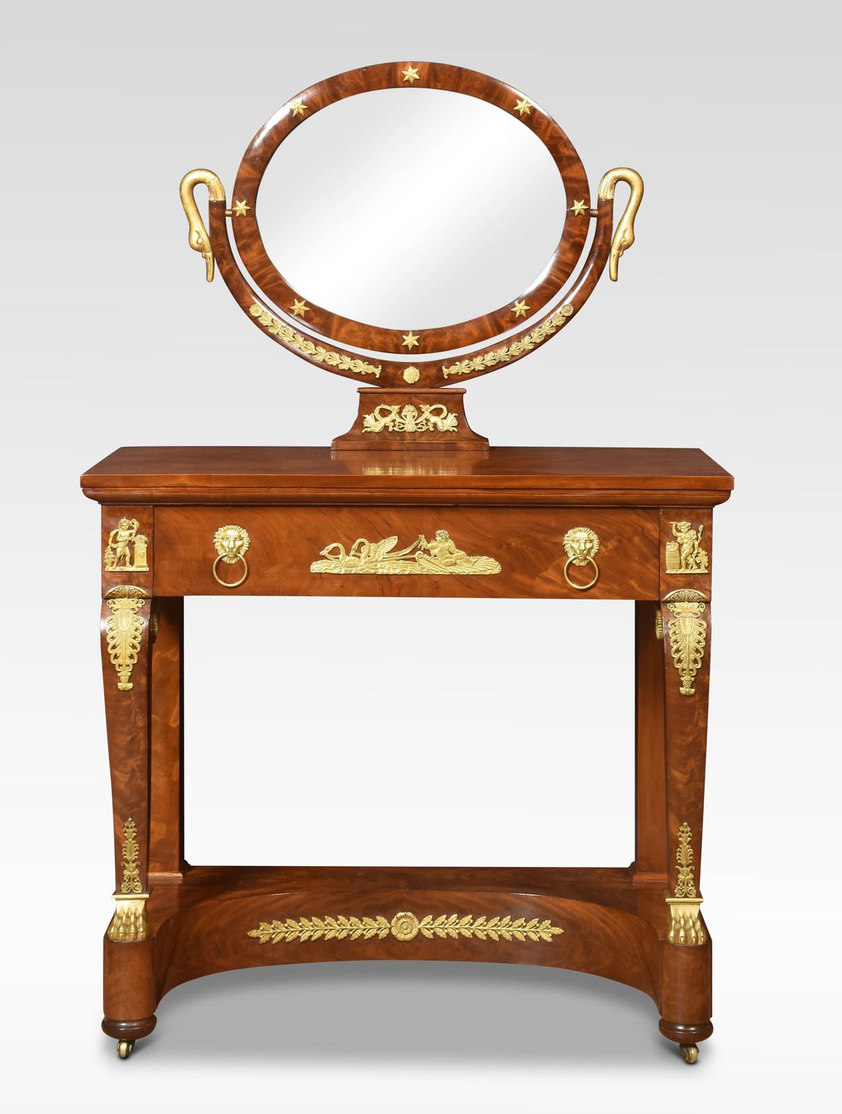 19th Century French Empire Mahogany Dressing Table photo Furniture