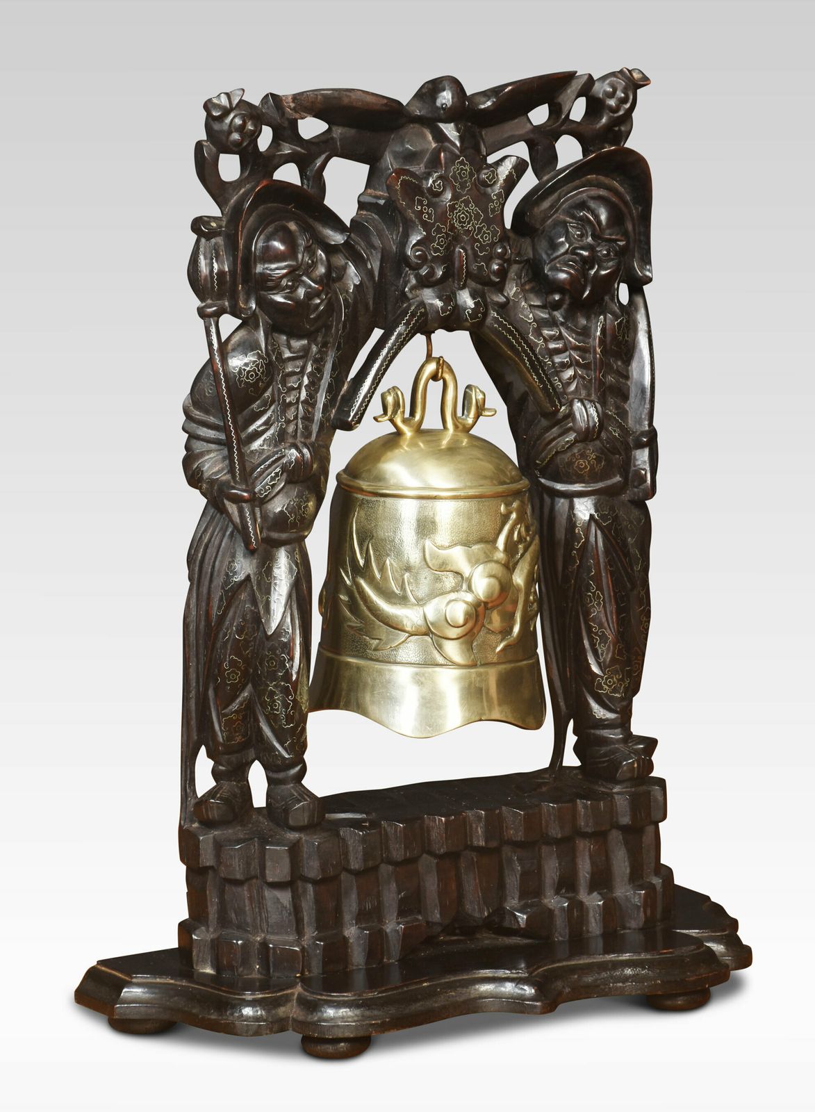 Oriental Brass Temple Bell photo vintage