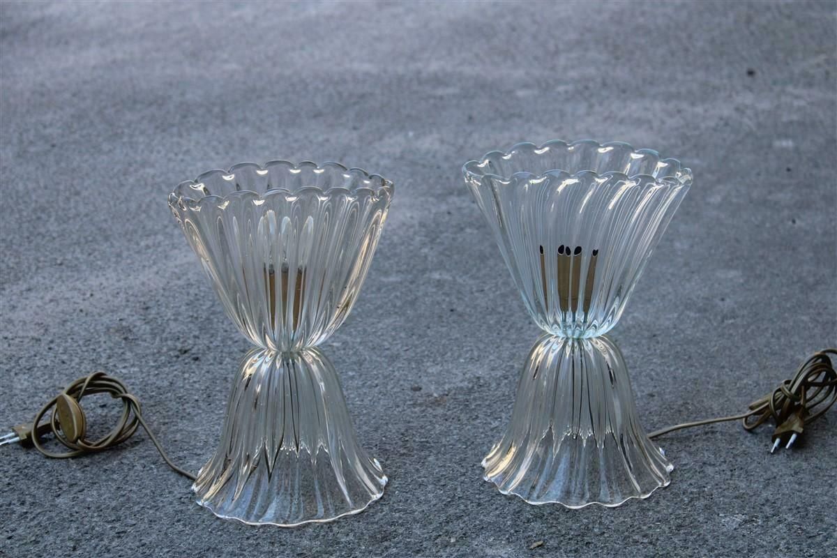 Mid Century Cup Table Lamp Barovier Murano Glass Made In Italy 1950s photo furniture