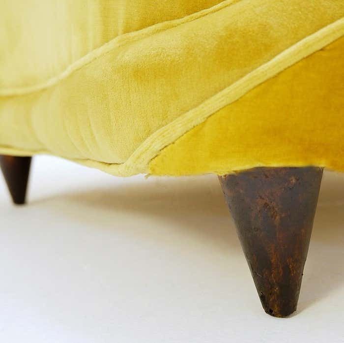 Pair Of Velvet Armchairs In The Style Of Gio Ponti, Italy, 1950s photo 4376.0