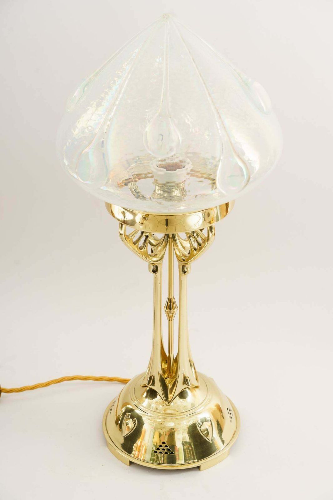 photo for sale Jugendstil Table Lamp With Original Opaline Glass Shade Vienna Around 1910